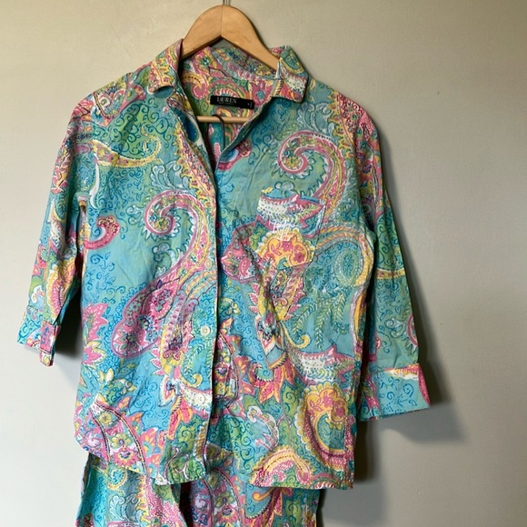 Ralph Lauren Paisley Pajamas Set - Multicolor - Picture 2 of 7